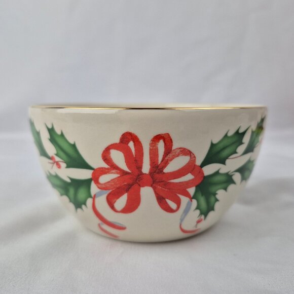 Lenox Holiday Bowl American By Design Holiday Pattern 16 oz - Picture 4 of 16